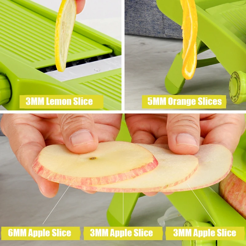 Многофункциональная Регулируемая овощерезка 5 в 1 ручная для картофеля терка