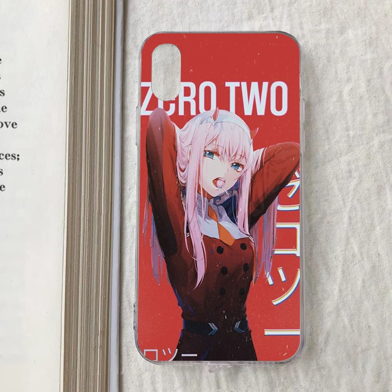 Anime 02 Darling Phone Case for IPhone 12 11 Pro X XR XS Max Mini SE 2020 7 8 6 6S Plus 5 5S SE Sofr Cover Shell