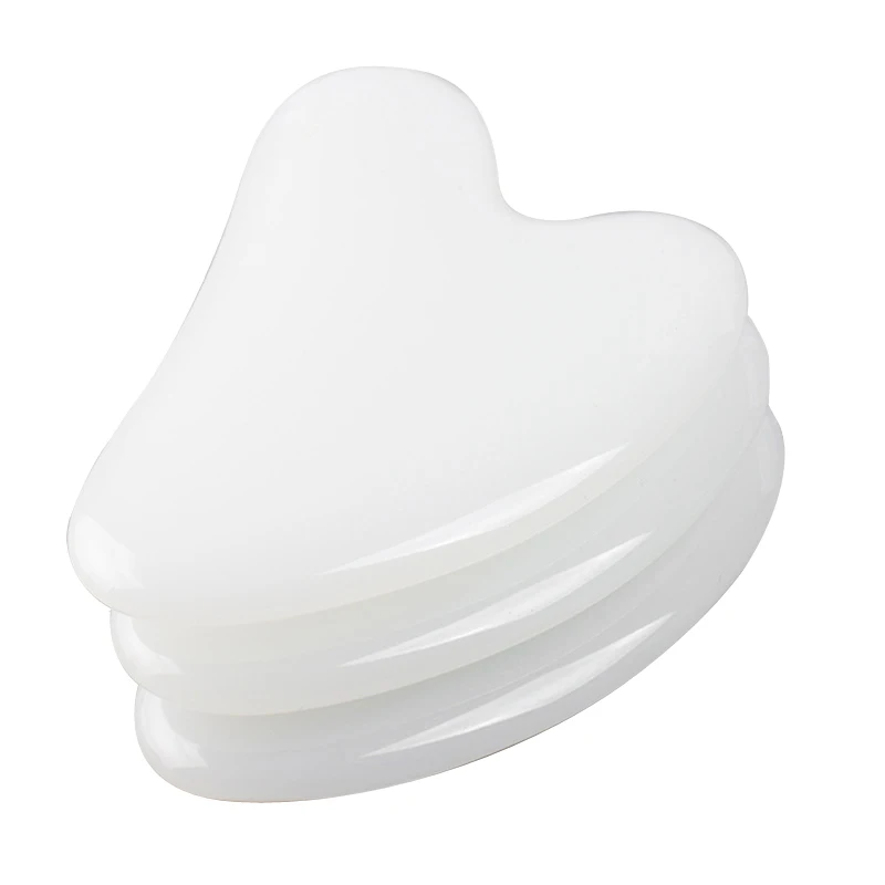 

Natural White Jade Gua Sha Board Gouache Scraper for Face Lifting Facial Skin Care Wrinkle Remove Beauty SPA Massage Tool