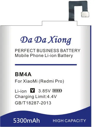Da Xiong 5300mAh BM4A Аккумулятор для Xiaomi футляр для Hongmi Redmi Pro Аккумулятор