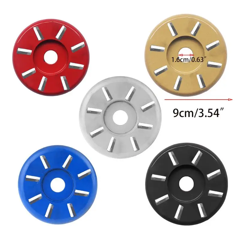 

90mm Carbide Wood Sanding Carving Disc 8 Teeth Arc Shaping Disc Woodworking Milling Cutter Tool for 16mm Aperture Angle Grinder
