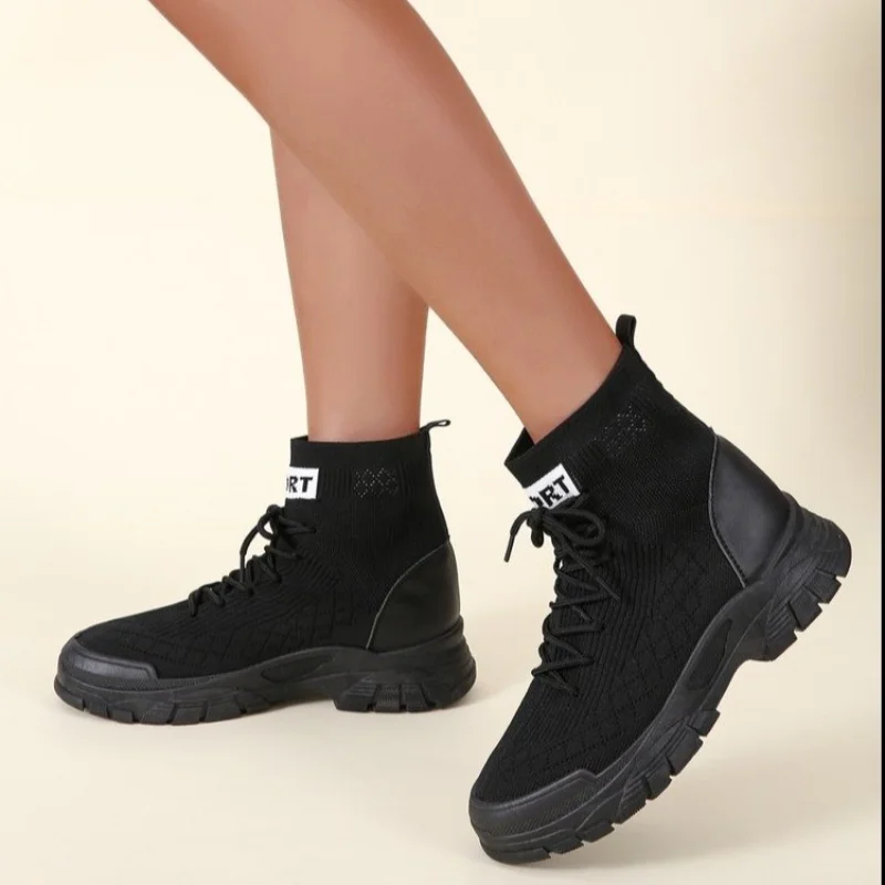 

Новое поступление 2021, модные и популярные женские ботильоны на весну и осень, удобные женские короткие ботинки на шнуровке, размер 35 --- 43