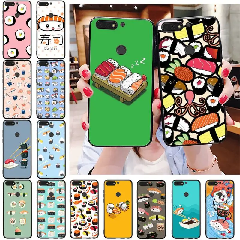 

Food Sushi Phone Case For Huawei Honor 7C 7A 8X 9X 8A 10i 20lite 10 10lite 20S 20 8C 7X 8S 7S 9A 10X lite