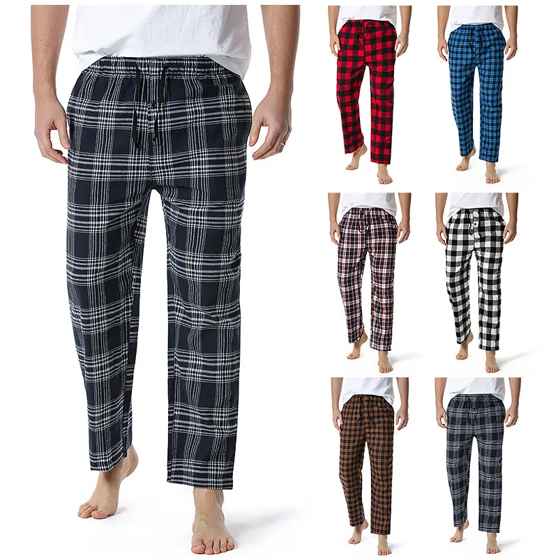 

KB Streetwear Super soft flannel plaid Pants Men Joggers 2021NewMens Straight Harem Pants Men Korean Hip Hop Trousers Plus Size