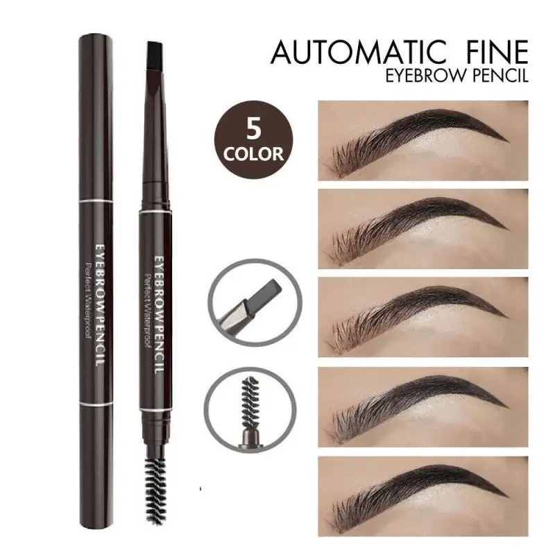 

1 pc Double-headed Eyebrow Pencil Natural Long Lasting Not Smudge Waterproof sweatproof Eyebrow Pen Makeup Maquiagem TSLM1