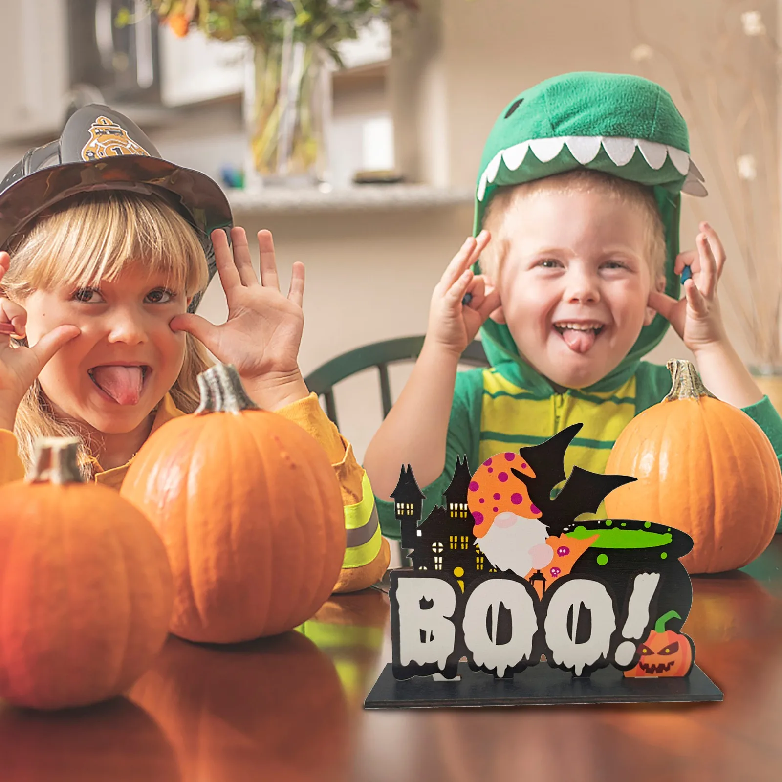 Модный деревянный кулон на Хэллоуин для домашнего декора украшения дома