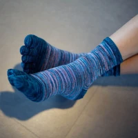 free size men women retro color five finger toe socks newest soft cotton blend casual socks wholesale