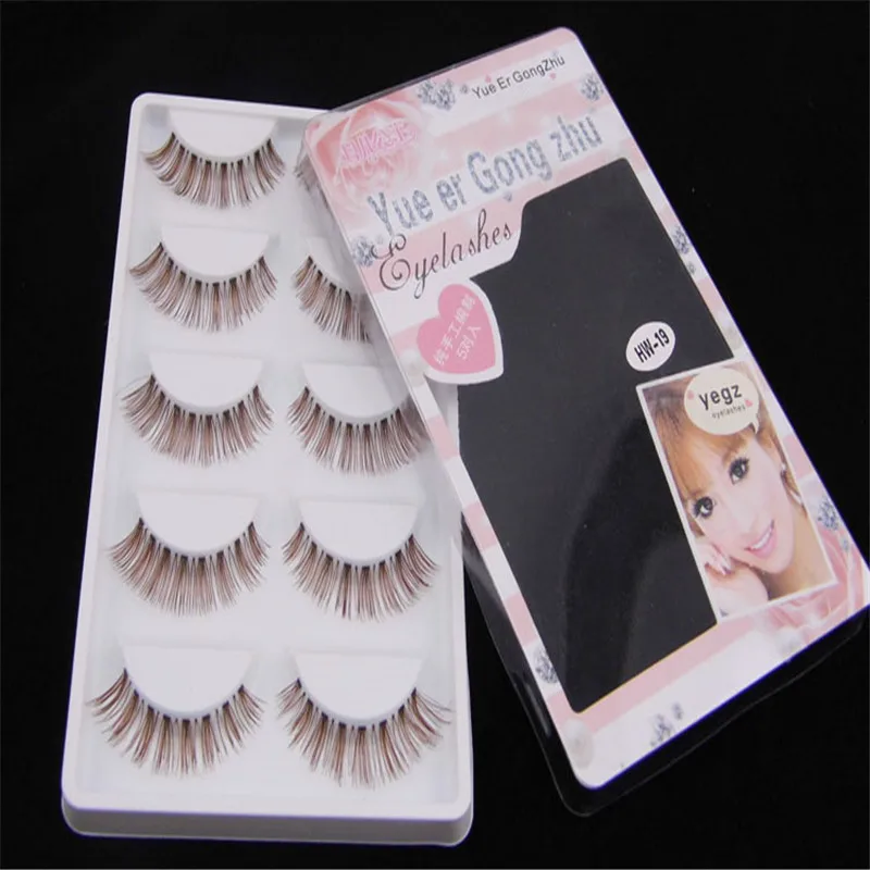 5 пар натуральные черные длинные разреженные пересекающиеся Накладные ресницы