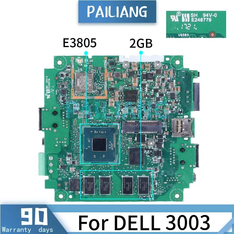 para Dell 3003 E3805 Computador Portátil Placa-mãe 0nv9yy Sr20y 2gb Ram Notebook Mainboard Placa-mãe para notebook