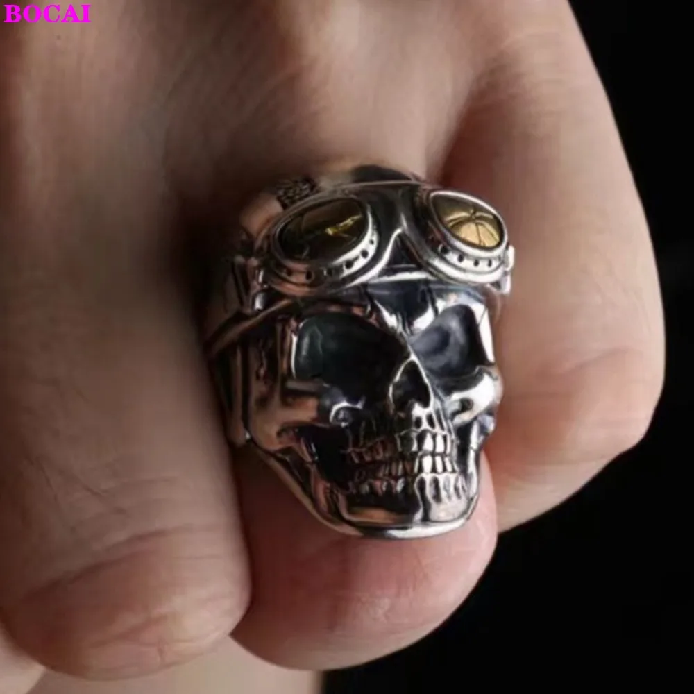 Мужские и женские кольца из серебра 2020 пробы в форме черепа|silver ring|925 sterling silver