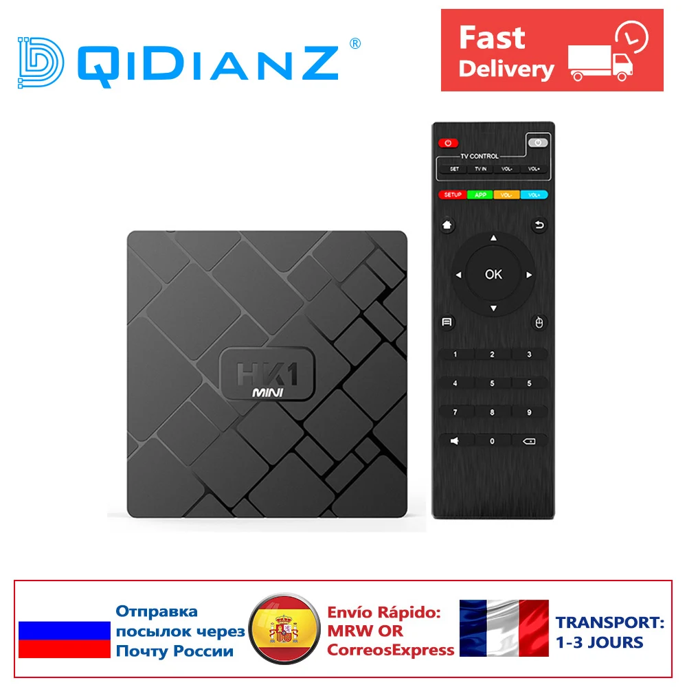HK1 мини ANDROID 8.1 Смарт ТВ Приставка поддерживает Youtube Smart TV Box процессор Rockchip RK3229 Quad-Core 2 ГБ+16 ГБ памяти Медиаплеер Андройд ТВ Приставка