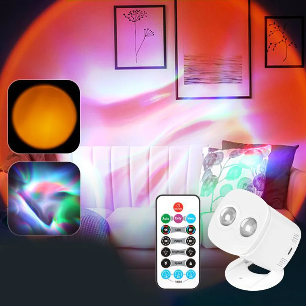 

Звездный океан, Аврора, закат, прожектор, лампа, USB, светодиодный ночсветильник для гостиной, спальни, романтическая комната, бар, фон светиль...