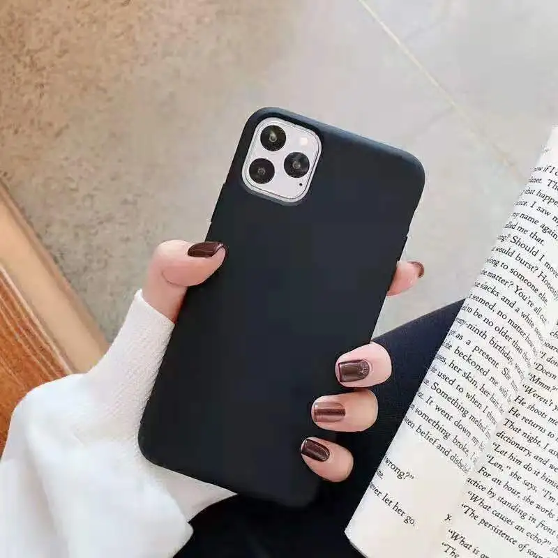Яркий матовый телефон случае для Apple iPhone 7 Plus 6 6s 8 X XR XS MAX 11 Pro простой сплошной цвет
