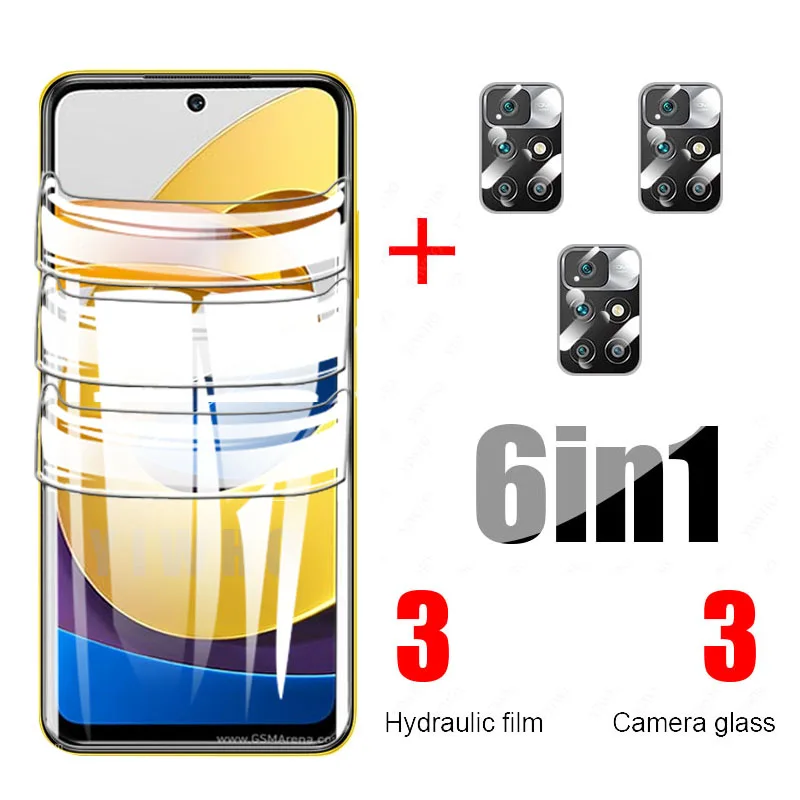Гидрогелевая пленка для экрана Poco M4 Pro X3 NFC, стекло для камеры Xiomi Poco X3 NFC X3 NFC X3Pro M3 F3, защитная пленка PocoX3Pro, защитная пленка
