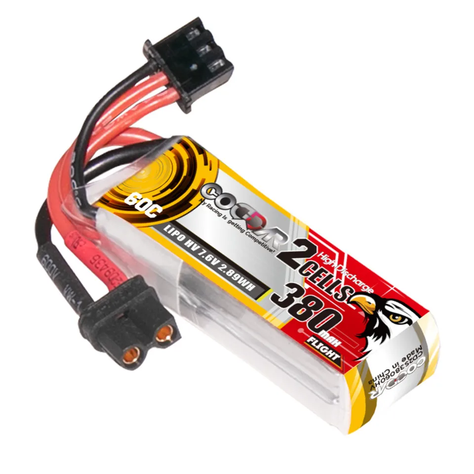 

HV 2S 7.6V 380mAh 60C Lipo Battery XT30 Plug Connector Wire Cable For TinyHawk FPV RC Racing Drone Tinywhoop Frame Kit Parts
