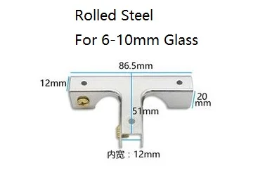 Rolled T 6-10mm 4 шт. алюминий 304 из нержавеющей стали T L крест акриловый стеклянный хомут для полки демонстрация витрина рыбного бака соединения расточные бесплатно - Цвет: Rolled T 6-10mm