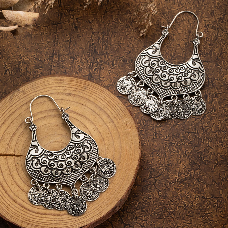 Очаровательные этнические Винтажные серьги Φ с французским крючком для женщин