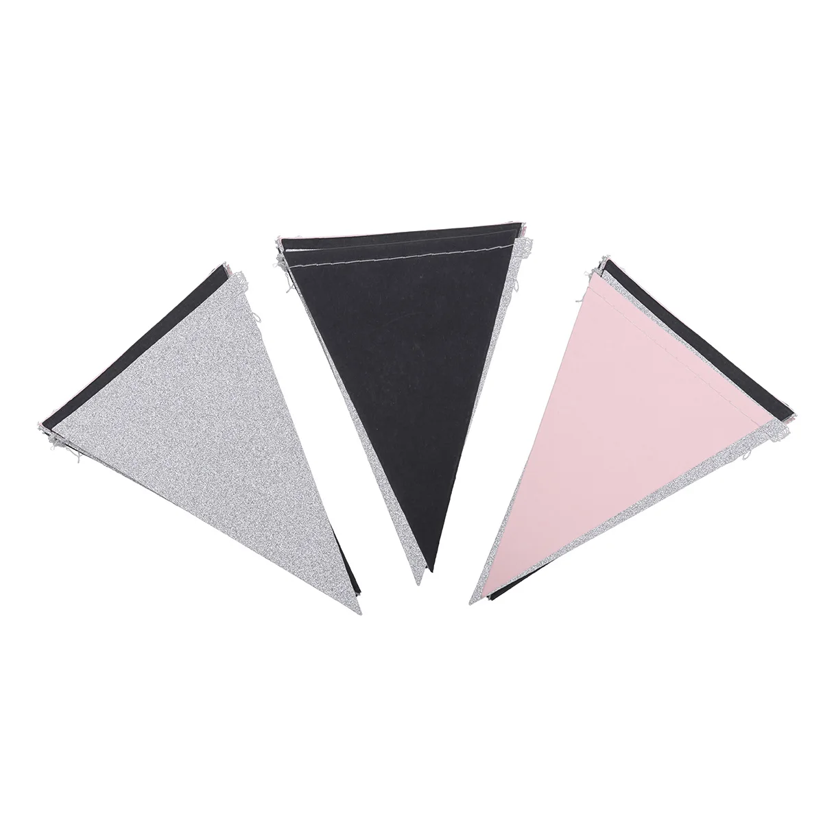 Розовый белый золотой флаг баннер Блестящий бумажный Вымпел овсянка для дома Свадебные украшения день рождения баннер