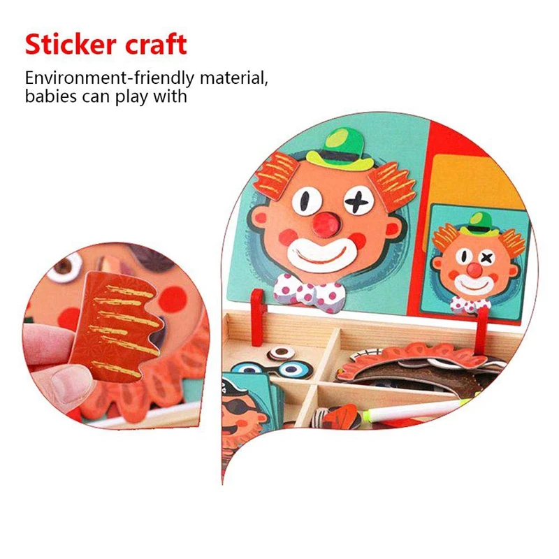 

Magnetic 3D Stereo Wooden Puzzle Dress-Up Puzzle Educational Wooden Toy Magnetic Game for Boys Girls Kids