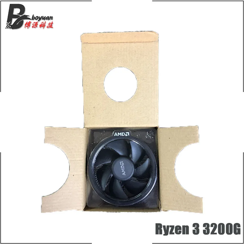 Процессор AMD Ryzen 3 3200G R3 3200G 3,6 GHz Quad-Core Quad-Thread 65W cpu Процессор L3 = 4M YD3400C5M 4M FH Socket AM4 и есть вентилятор