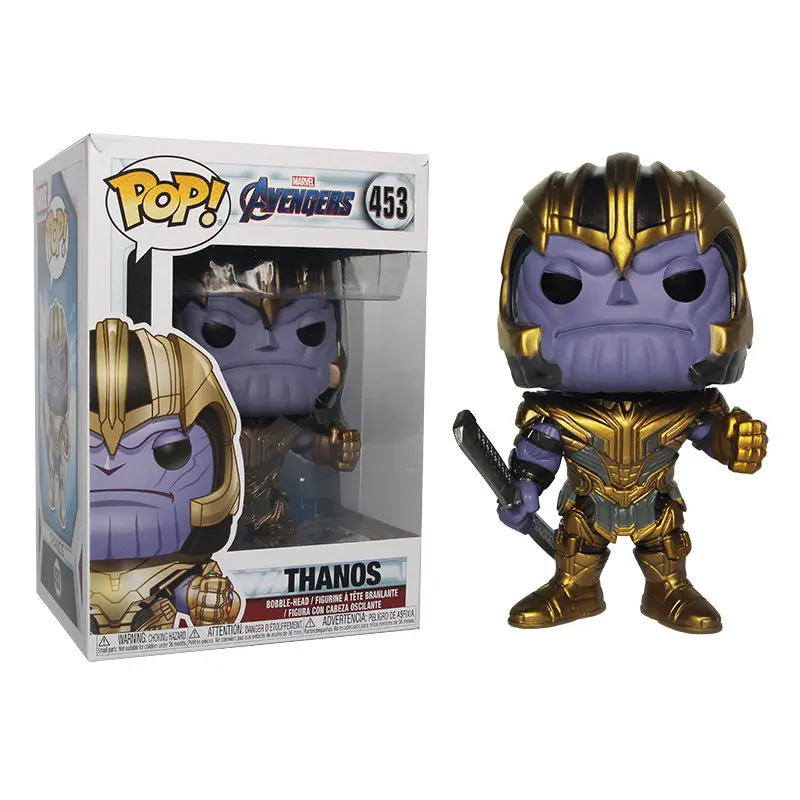 Флуоресцентный зеленый FUNKO POP Marvel Мстители: эндшпиль танос Тор Человек-паук Халк Стэн ли Железный ПВХ фигурка игрушки для детей Рождественский подарок - Цвет: Флуоресцентный зеленый