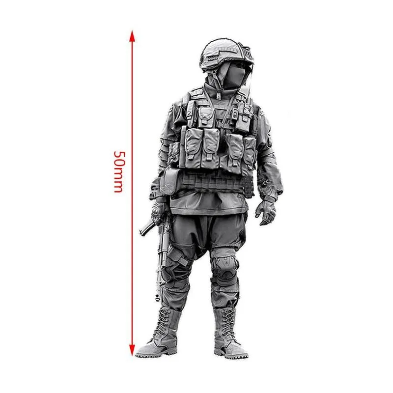 Модель солдата российской современной спецназа 1/35 белая Высококачественная