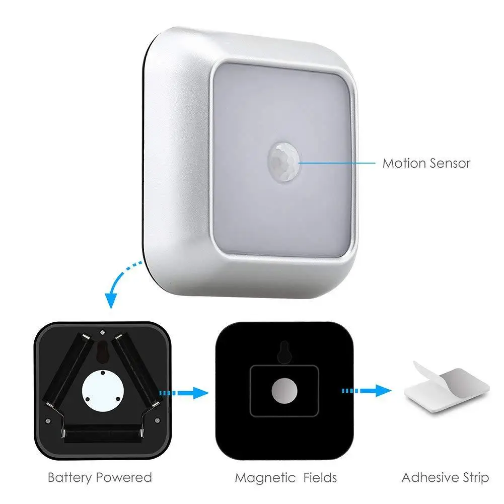 

Night Light Cabinet Lights PIR Sensor LED Night Lights Camping Emergency Energy Saving Portable Induction Light Closet