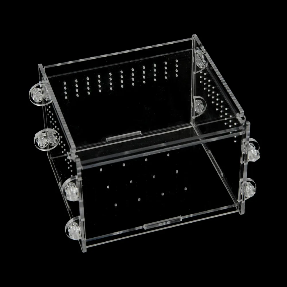 Акриловый контейнер для рептилии Террариум личинки-амфибры пауки муравьи