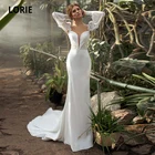 Женское платье в богемном стиле LORIE, кружевное свадебное платье из эластичного шифона с арабской аппликацией, платье невесты в стиле бохо, 2021