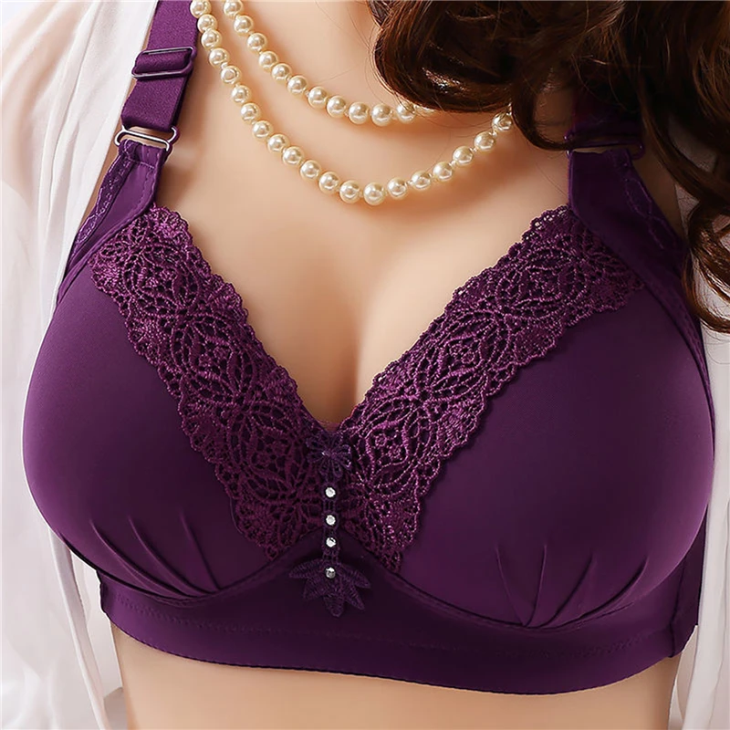 

Women Push Up Wireless Lace Bra Ladies Front Buckle Bras New Arrival Top Sexy Women Big Size Bralette Padded Underwear Lingerie