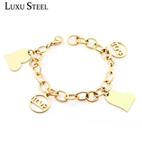 luxusteel stainless steel hiphop 2020 gold color big size width 10mm cuban link chains bracelets bangles 20cm length bracelet