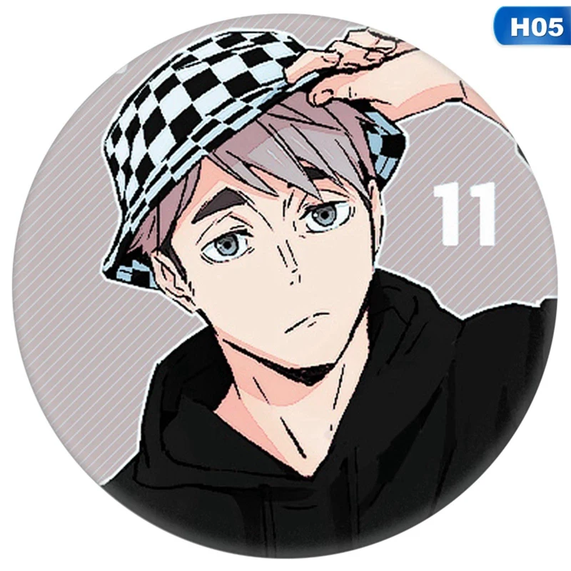 

Japan Anime haikyuu! Cosplay Badge Cartoon Collection Bags Badges For Backpacks Button Clothes Brooch Pins gifts
