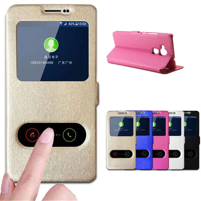 Чехол для Honor 7 Lite быстрое окошко просмотра ответа флип-чехол из искусственной