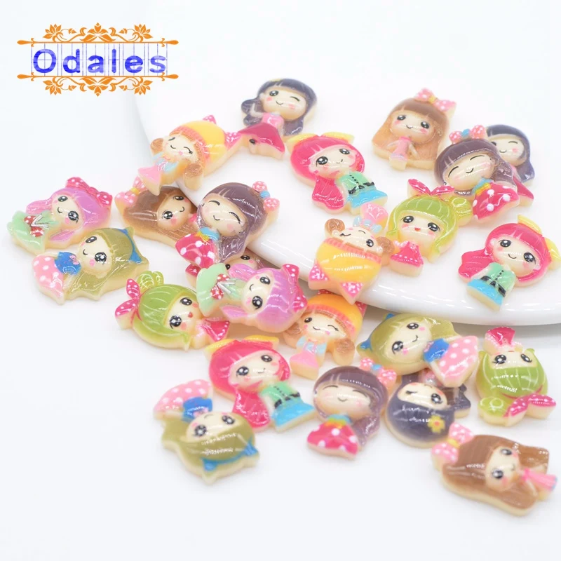 

30Pcs/lots Lovely Princess Resin Crafts Materials Appliques for Children Girls Headpins Clips Accessory Garment Decoration Mixed