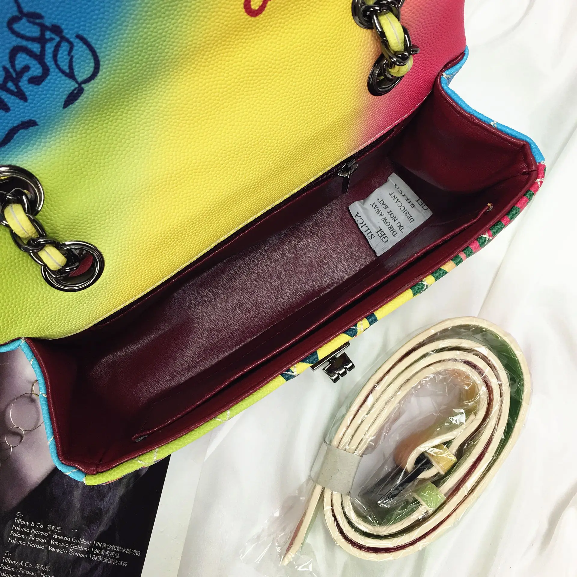 Женская поясная сумка граффити талии роскошная кожаная для ноутбука с нагрудным