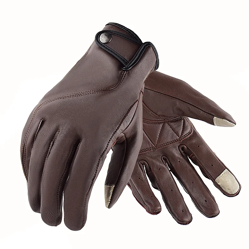 VEMAR в винтажном стиле Кожаные Мотоциклетные гоночные перчатки Luva motociclista полный
