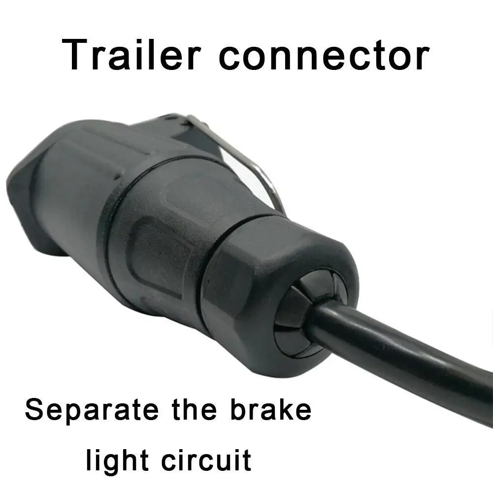 

USA To European Trailer Light Converter 7 Way Flat Socket (US Vehicle) To 13-Pin Round Plug (EU Trailer)