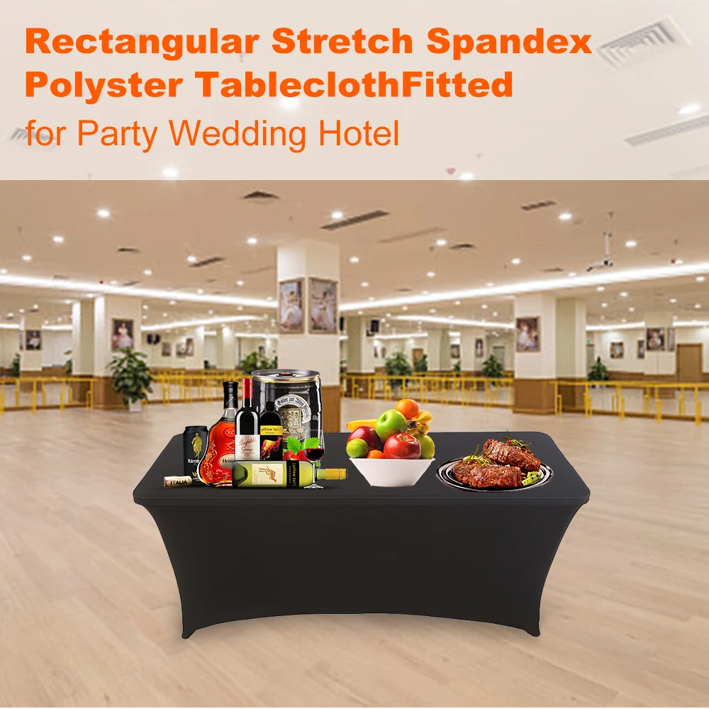 Прямоугольная скатерть полиэстер спандекс для стандартных складных столов 72
