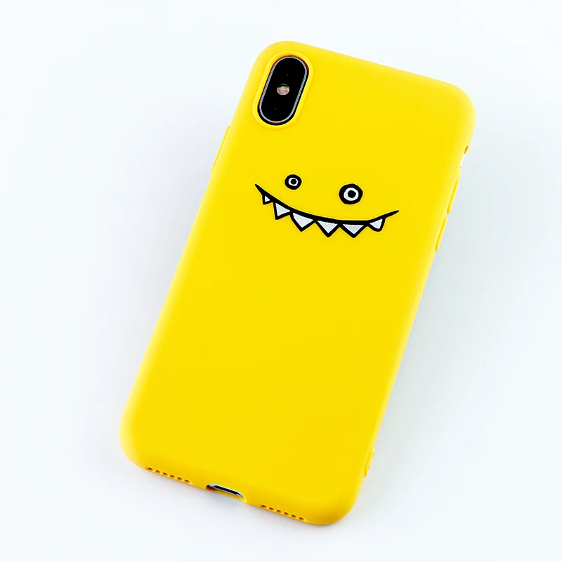 Забавный чехол для телефона чехлы IPhone 11 6s 7 8 Plus Pro X XS max xr улыбкой мягкий
