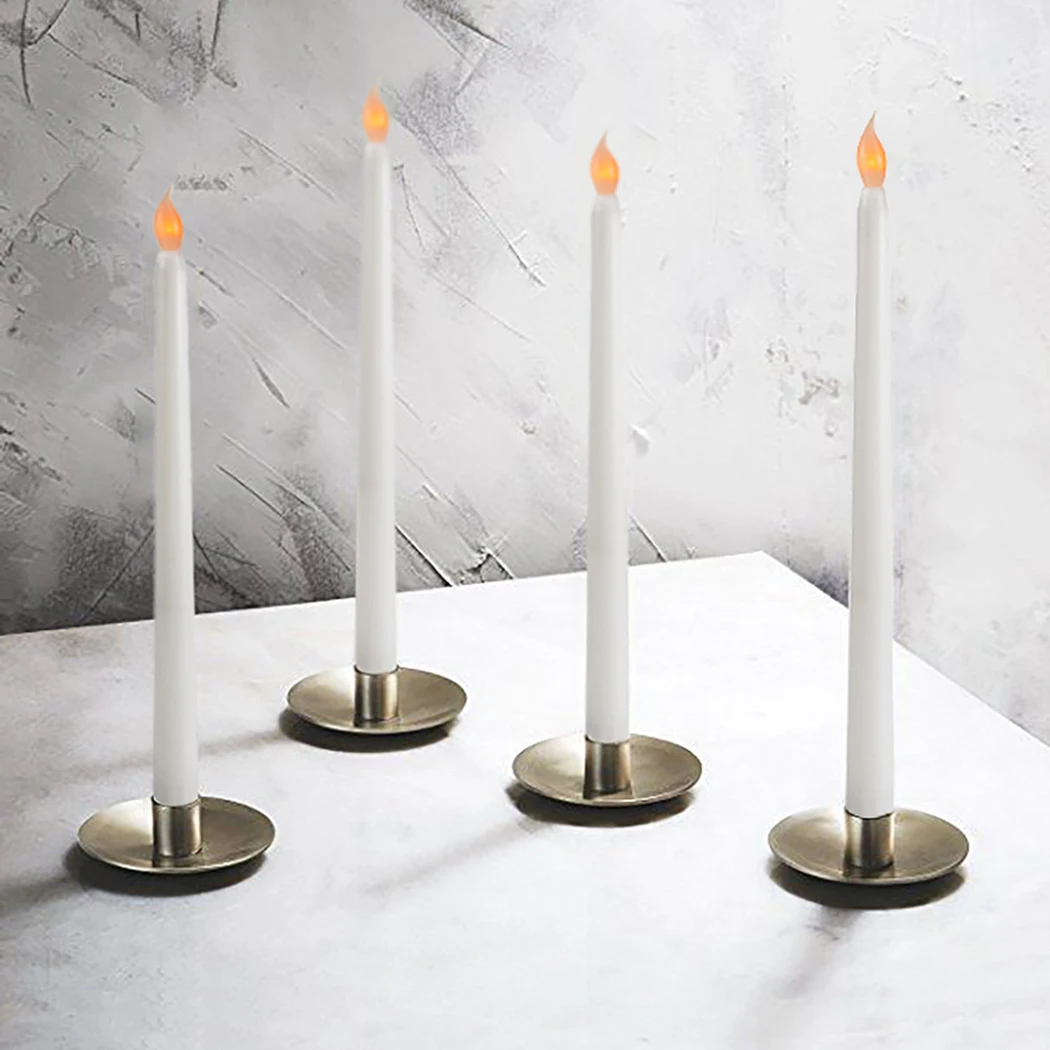 

\\ 12pcs LED Candle Operated Church Cone Hotel Decoration 12pcs Long Lights