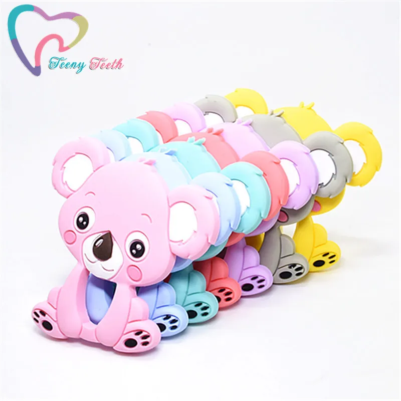 10 шт. силиконовый Прорезыватель для зубов в виде животных Koala Baby подвеска