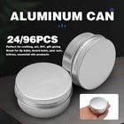 2496 шт. 50 г пустые многоразовые бутылки, алюминиевые жестяные круглые банки, коробка, серебряная банка для крема, крышка для кастрюли, контейнер для бальзама для губ с резьбой