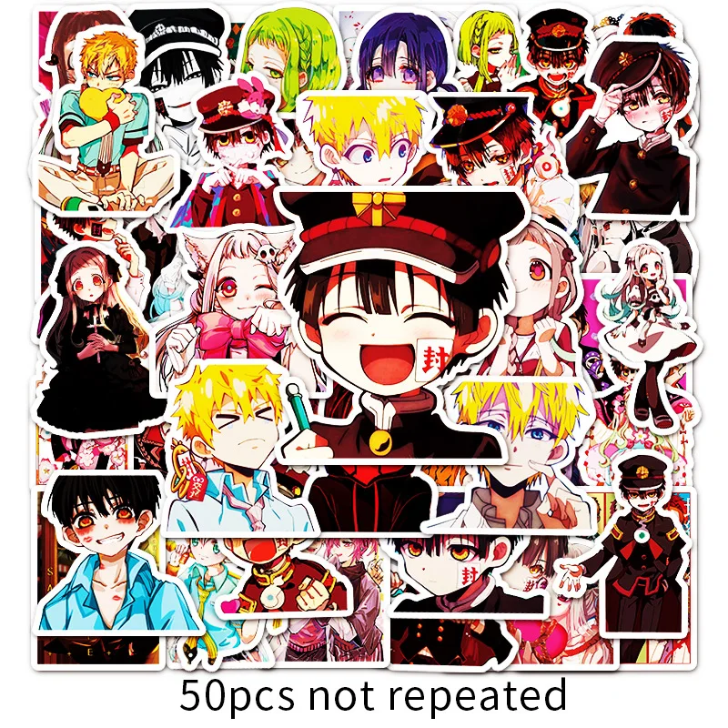 

30/50/100PCS Cartoon Anime Toilet-Bound Hanako-kun Deco Stickers Skateboard Computer Graffiti Sticker Kid Toy Christmas Gift