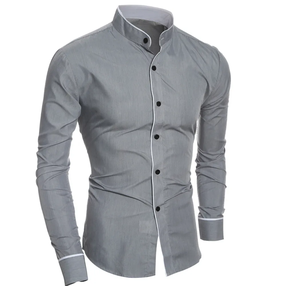 Новинка 2019 хит брендовая мужская рубашка Camisa Masculina с длинным рукавом деловая