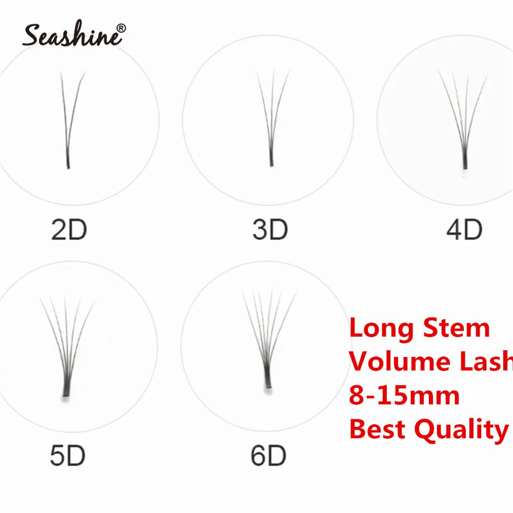 Ресницы для наращивания Seashine 2D 3D 4D 5D 6D 50 лотков русский объем толщина 0 05 мм |