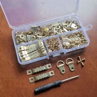 200pcsset d ring picture photo oil painting frame sawtooth hanger hook screws with screwdriver kits mounted accessories