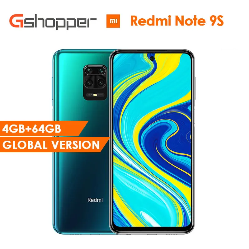 В наличии глобальная версия смартфона Xiaomi Redmi Note 9S 4 Гб ОЗУ 64 ПЗУ Восьмиядерный