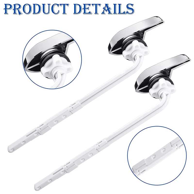 

2 Pieces Toilet Handle Replacement Compatible with GP30324-CP Toilet Trip Lever Replacement Polished Chrome Service