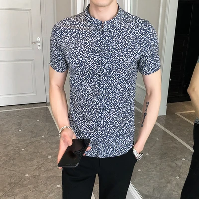 Летняя рубашка с короткими рукавами мужской повседневный костюм Тан в китайском