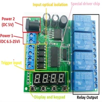 ce007 dc 12v 4 channel multifunction cycle delay timer relay module for timing loop interlock self locking